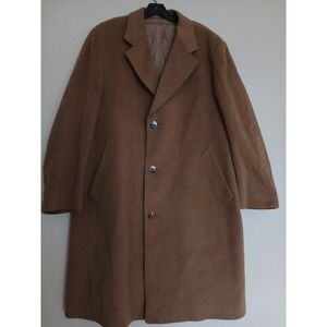 Crombie Scotland Coat 46 Wool Heavy Overcoat Quiet Luxury John Weitz VTG FLAWS